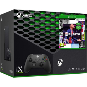 Microsoft Xbox Series X 1Tb + FIFA 21 (російська версія) + дод. Wireless Controller with Bluetooth (Carbon Black) ТОП в Львові