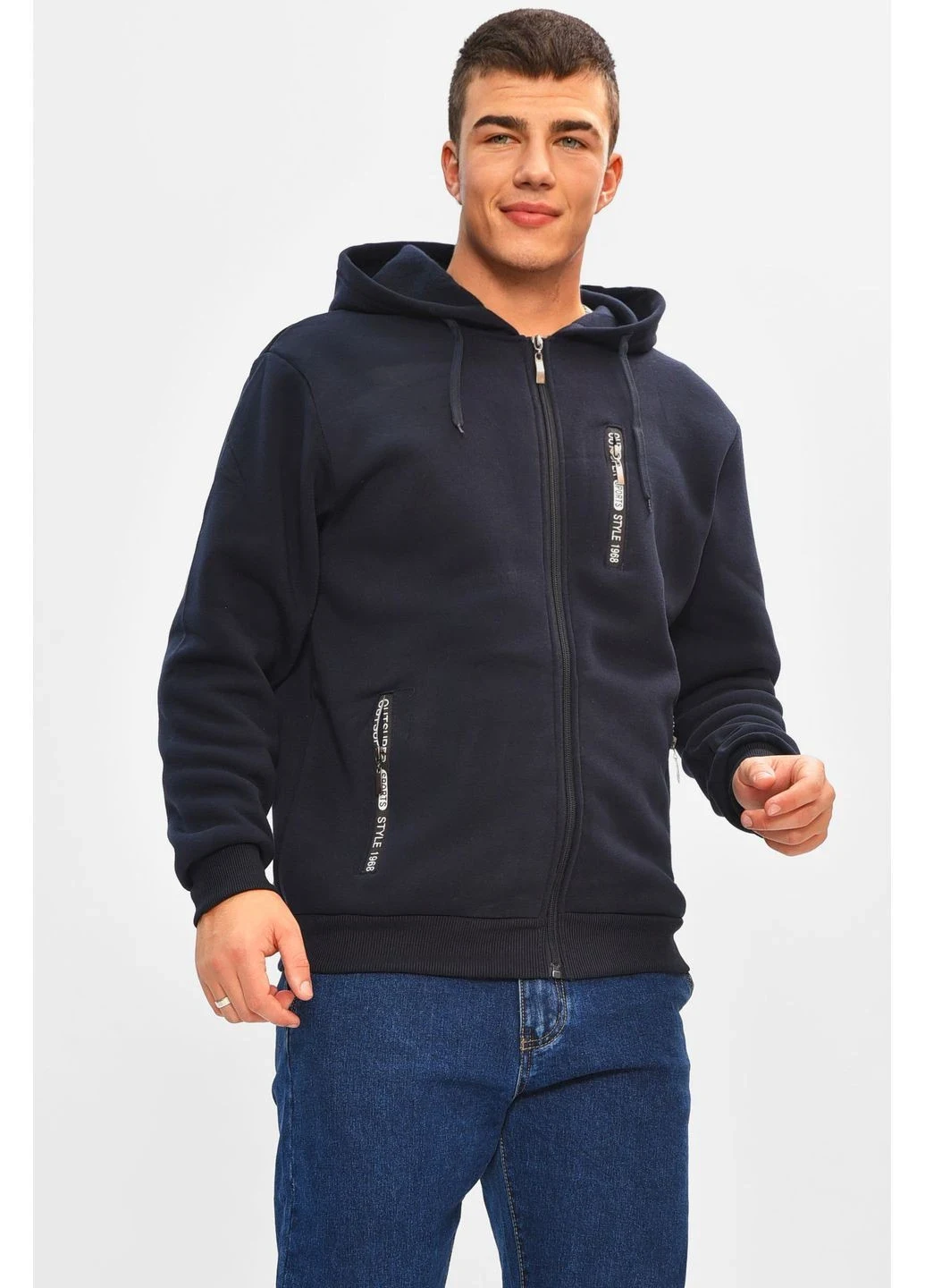 кофта чоловіча однотонна на флісі